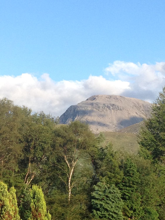 Ben Nevis from my cousin's front door in Inverlochy