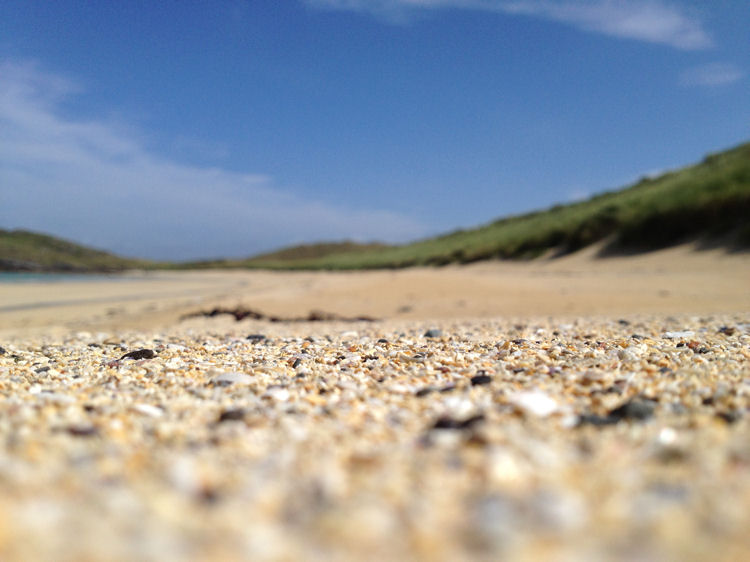 Sand and crushed shells of Tràigh Feall