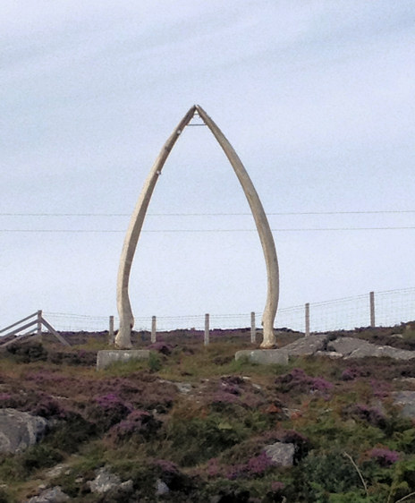 Whalebone arch at the ferry terminal