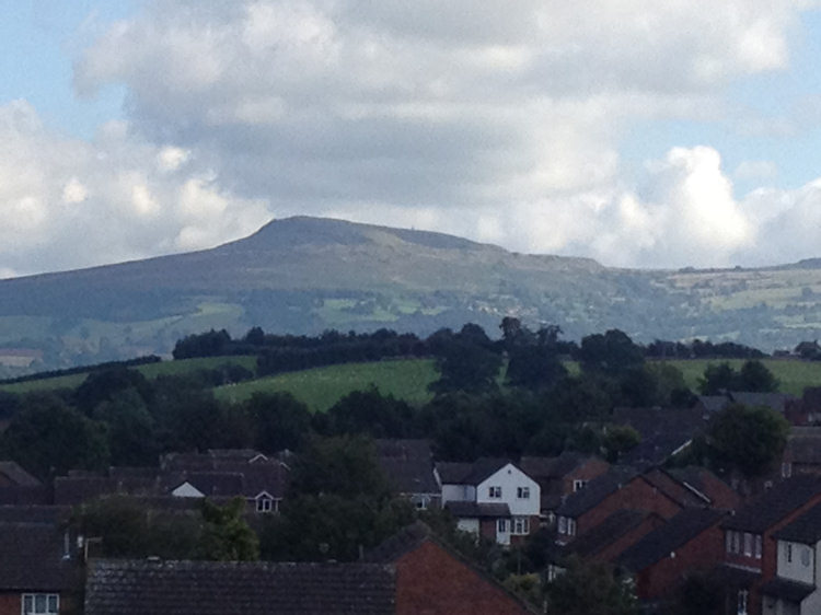 Clee Hill seen from Ludlow after the fog cleared
