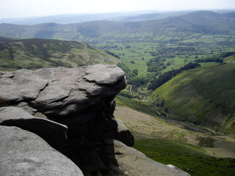 Grindsbrook Clough, the Vale of Edale and Mam Tor