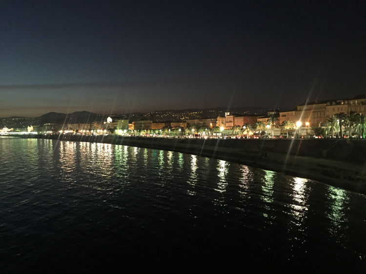 Nightlife on the Promenade des Anglais, Nice