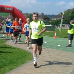 Neil in the Wenlock Olympian Half Marathon