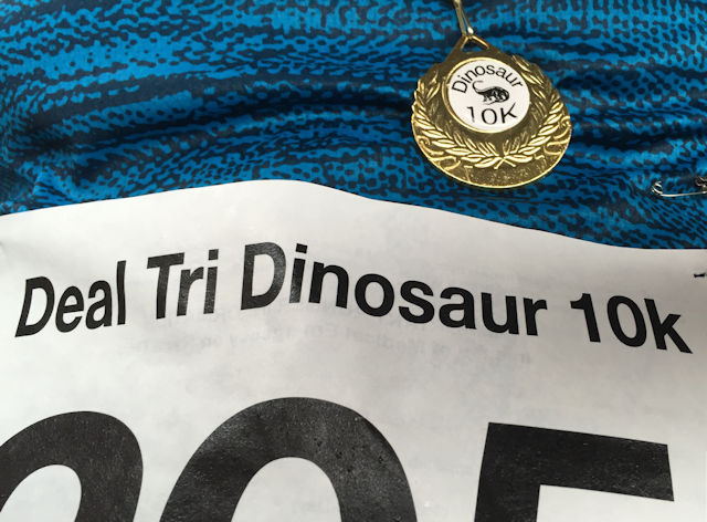 The Deal Dinosaur 10k medal