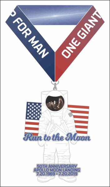 The Run to the Moon medal
